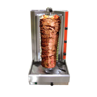 Alt Tag: Omcan 20369 66 lb. Capacity Electric Vertical Gyro Broiler with rotating meat spit for gyros, shawarma, tacos al pastor