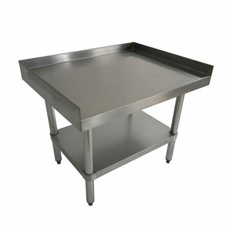 Stainless Steel Equipment Stand With Flat Surface And Bottom Shelf For Commercial Kitchen Use