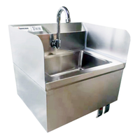 OMCAN 46512 Commercial Stainless Steel Hand Sink with Side Splashes