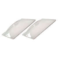 Cadco CL-2 12-7/8" x 10-1/2" Half Size Clear Lids Pack