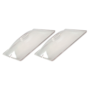 Cadco CL-2 12-7/8" x 10-1/2" Half Size Clear Lids Pack
