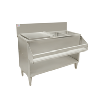 OMCAN 48619 60-Inch Stainless Steel Underbar Ice Bin Cocktail Station
