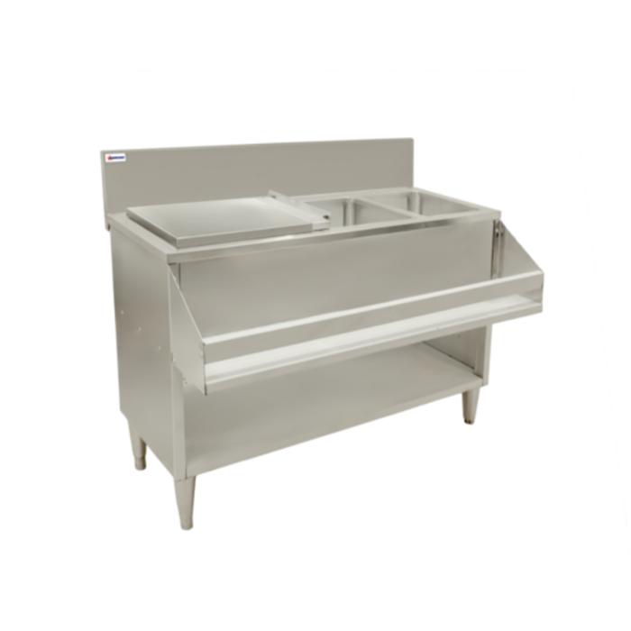 OMCAN 48619 60-Inch Stainless Steel Underbar Ice Bin Cocktail Station