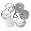 Eurodib 650113 Gastronomy Food Processor Disc Set Including Slicing, Grating, Shredding, And Dicing Discs