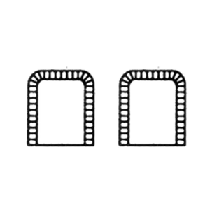 Somerset SD1 2-3/4" x 1-3/4" Double Square Pastry Turnover Die