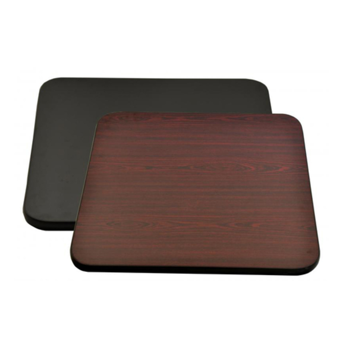 Tag alternatif : OMCAN 44524 table de table rectangulaire rectangulaire en acajou/stratifié noir OMCAN 44524, table en acajou réversible 30x60 et table noire