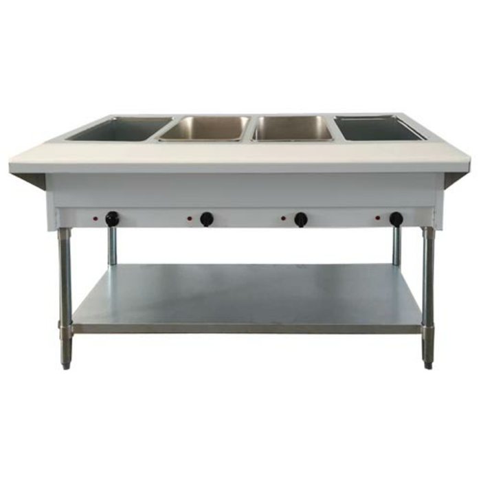 Omcan 47344 Natural Gas Steam Table 58"W Four Pan Capacity