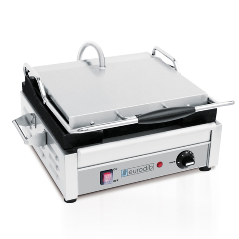 Eurodib SFE02340240 Medium Electric Panini Grill With Flat Cooking Surface For Cafes And Restaurants