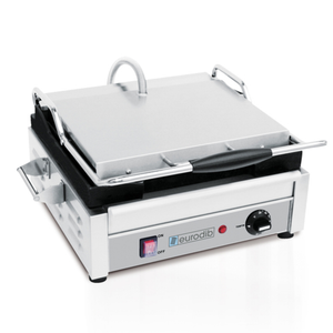 Eurodib SFE02340240 Medium Electric Panini Grill With Flat Cooking Surface For Cafes And Restaurants