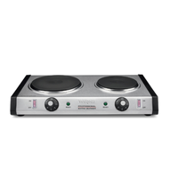 Waring WDB600 19.75" Double Electric Countertop Hotplate Cast Iron