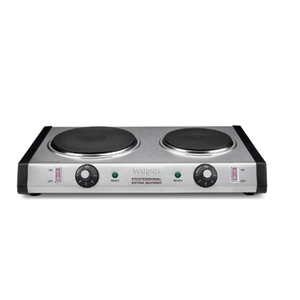 Waring WDB600 19.75" Double Electric Countertop Hotplate Cast Iron