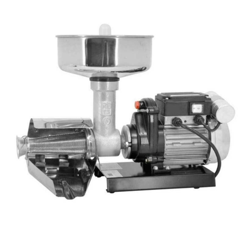 Étiquette alternative : TRENTO 18901 0,3 HP presse-tomates électrique pour sauces Filtre tomates en acier inoxydable avec moteur