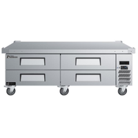 Versa Premier CCB-72VCP 72.4" Refrigerated Chef Base Equipment Stand With Two Drawers And Stainless Steel Finish