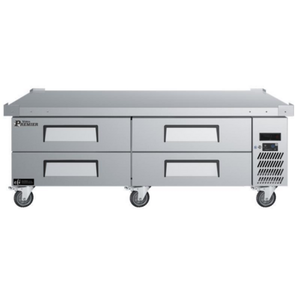 Versa Premier CCB-72VCP 72.4" Refrigerated Chef Base Equipment Stand With Two Drawers And Stainless Steel Finish