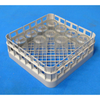 Open Glass Dishwasher Rack With Glasses Inside, Lamber CC00052, 15.5" x 15.5" Plastic Dishwashing Solution