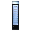 Omcan 47240 16.5-inch Glass Door Refrigerator Merchandiser With Lightbox Showing Interior Shelves
