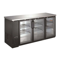 AFE BBR-72G Three Glass Door Back Bar Cooler - 72" Width
