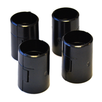 OMCAN 18307 Black ABS Shelving Sleeves Clips (4/Bag)