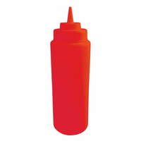 Bouteille souple à condiments Omcan 40472, 24 oz, polyéthylène transparent à large ouverture