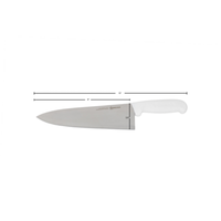 Couteau de Chef Professionnel OMCAN 12025 à Lame de 8 Pouces et Manche Blanc