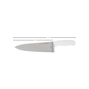 Couteau de Chef Professionnel OMCAN 12025 à Lame de 8 Pouces et Manche Blanc