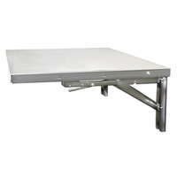 Cadco FUS-1L 22" x 25.75" Stainless Steel Left Flip-Up Shelf