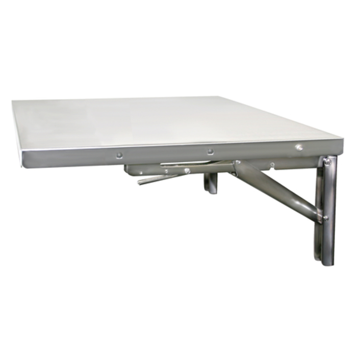 Cadco FUS-1L 22" x 25.75" Stainless Steel Left Flip-Up Shelf