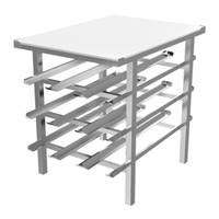 Winholt CR-54PT-ST Stationary Can Storage Rack 54 #10 Can Capacity