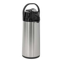 Admiral Craft APLE22, 2.2L Stainless Steel Leverpump Brew-Thru Airpot, Brushed Finish