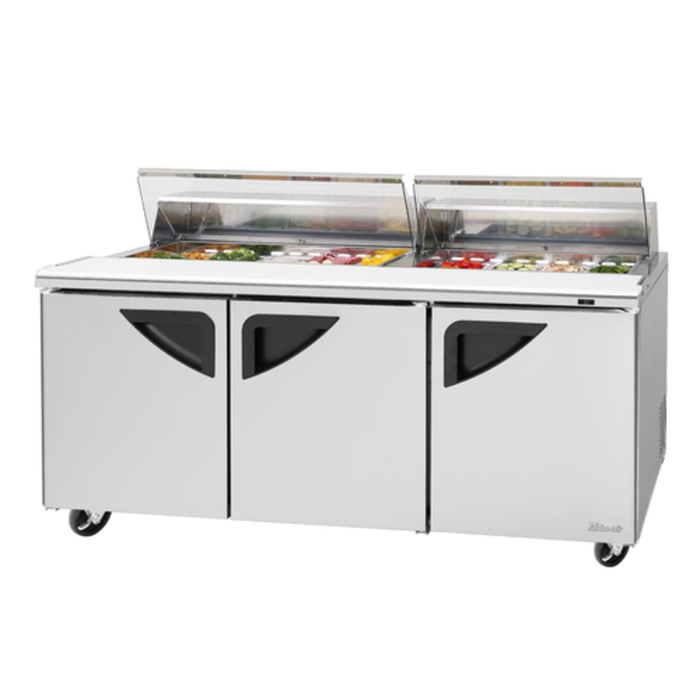 Table de préparation réfrigérée pour sandwichs et salades Turbo Air TST-72SD-N-CL de 72 po