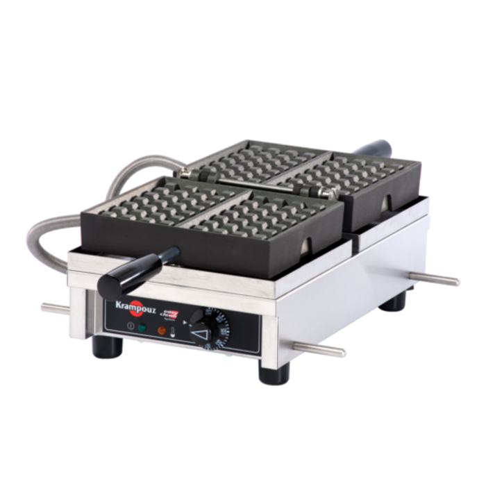 Krampouz WECDHAAS 17.3" x 15" Single 4x7 Liege Waffle Maker for commercial kitchens and cafés.