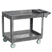 Omcan 48879 Heavy-Duty Three-Tier Utility Bussing Cart with 330 lbs Capacity
