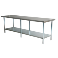 Adjustable Stainless Steel Work Table With A Spacious Undershelf For Storage In Commercial Kitchen