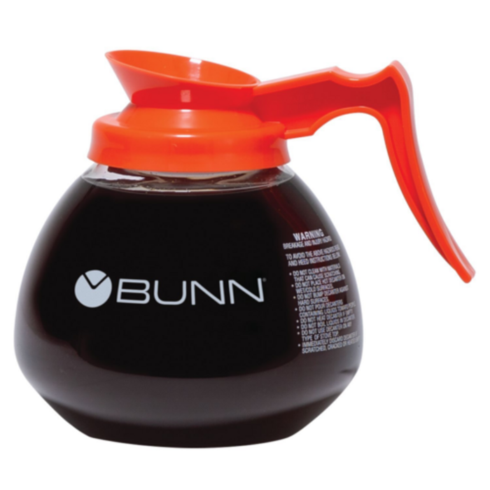 BUNN 42401.7203 64 oz. RFID Glass Coffee Decanter Orange
