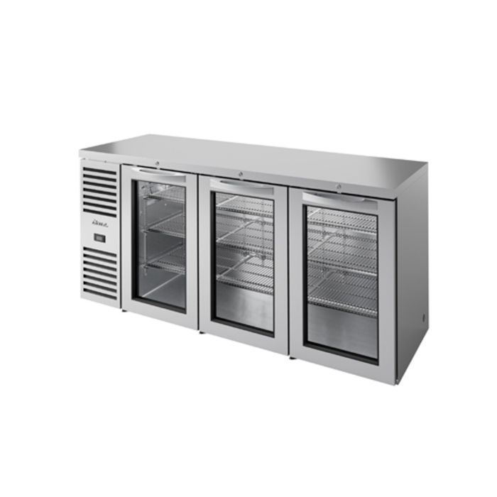 True TBR84-RISZ1-L-S-GGG-1 84" Refrigerated Back Bar Cooler