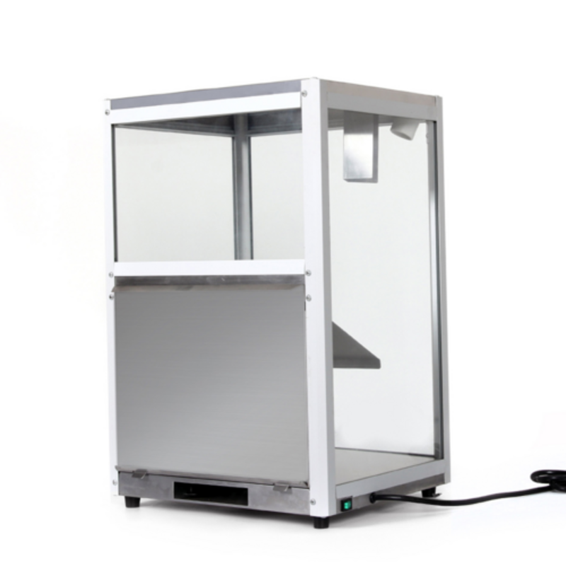 Étiquette alternative : Omcan 44674 capacité de 10 lbs. Surface d’exposition à copeaux de nachos chauffe-chauffeur en acier inoxydable en verre trempé