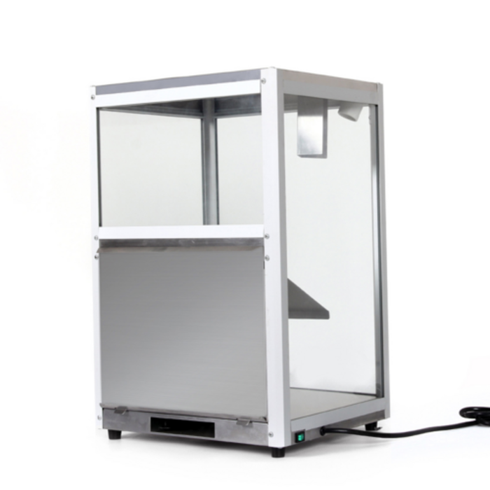 Étiquette alternative : Omcan 44674 capacité de 10 lbs. Surface d’exposition à copeaux de nachos chauffe-chauffeur en acier inoxydable en verre trempé