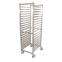 OMCAN 23834 Support supérieur carré en acier inoxydable, capacité de 20 bacs