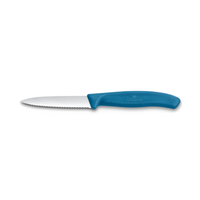 Victorinox 6.7632.C1 3-1/4" Serrated Spear Point Paring Knife, Blue