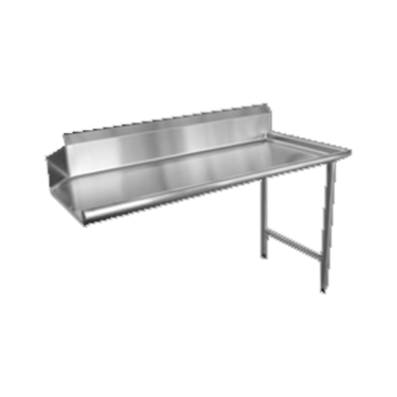Omcan 48-Inch Stainless Steel Right Side Commercial Clean Dish Table For Efficient Dish Staging In Commercial Kitchens