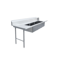 Omcan 48501 Soiled Dishtable 108"L x 30"W Left-to-Right Operation