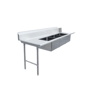 Omcan 48501 Soiled Dishtable 108"L x 30"W Left-to-Right Operation