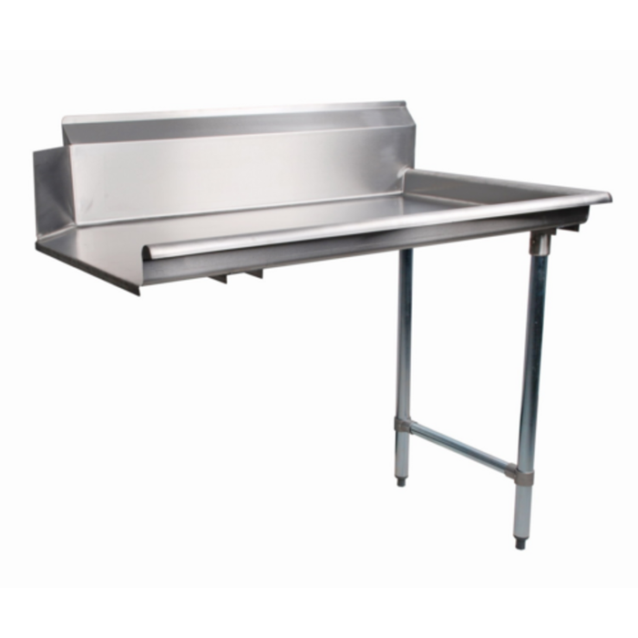 Omcan 47745 72-Inch Stainless Steel Right Side Clean Dish Table with backsplash for commercial dishwasher clean dish landing area