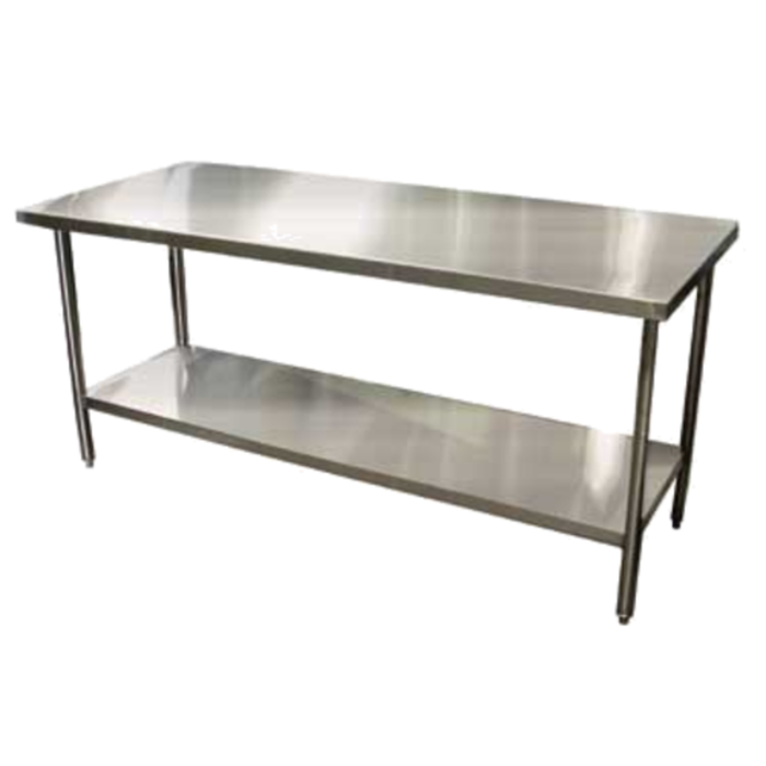 Winholt DTS-3072-14GA 72"L x 30"W Stainless Steel Work Table