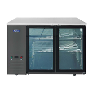 Atosa SBB48GGRAUS2 Réfrigérateur de bar arrière à deux sections de 48 po à profondeur réduite