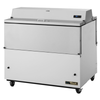 True Manufacturing TMC-49-DS-HC 49" Dual-Sided Milk Cooler Station For Cafeterias And Foodservice Operations.