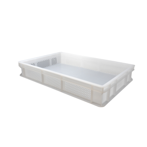 Omcan 81142 23.6” x 15.7” Polypropylene Perforated Food Storage Box