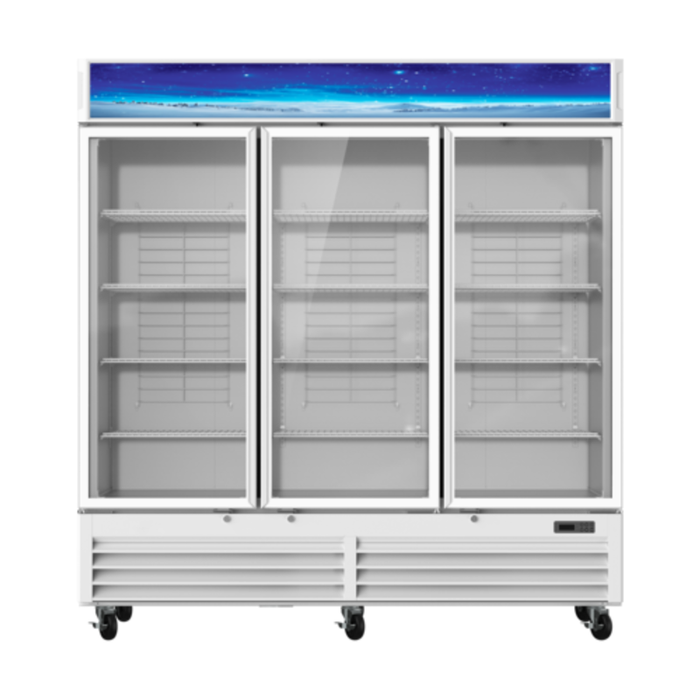 Bluenix BGF72W-HC 78.13" Glass Door Merchandiser Freezer