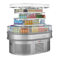 Turbo Air TIOM-20RSRS-N 48"W Island Display Self-Serve Refrigerated Merchandiser