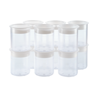 Balise alternative : Pacojet 46702 Pacojet Bécher pacotisant synthétique transparent avec couvercles – Ensemble de 12 béchers transparents de 1L avec couvercle